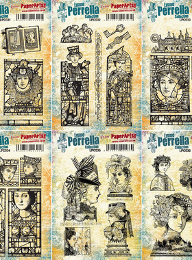 Paper Artsy复古人物贵妇橡胶泡棉印章 进口Lynne Perrella之六