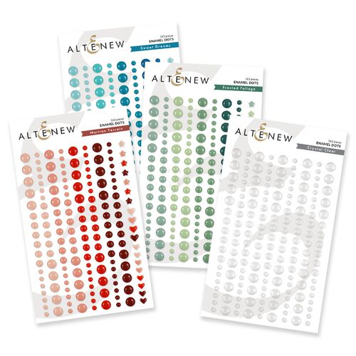 Altenew新款透明红绿渐变色彩色3D珐琅贴立体贴纸Enamel Dots