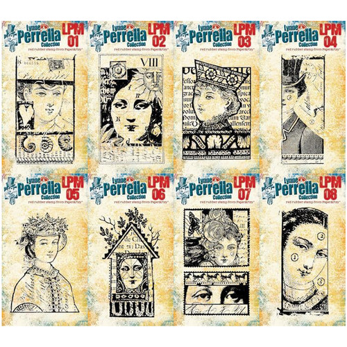 Paper Artsy新款迷你进口印章 复古人物橡胶泡棉Lynne Perrella