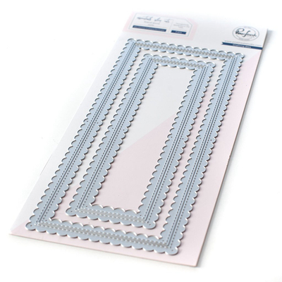 Pink Fresh长条半圆缝纫刀模Slim Stitched Scallop Rectangles