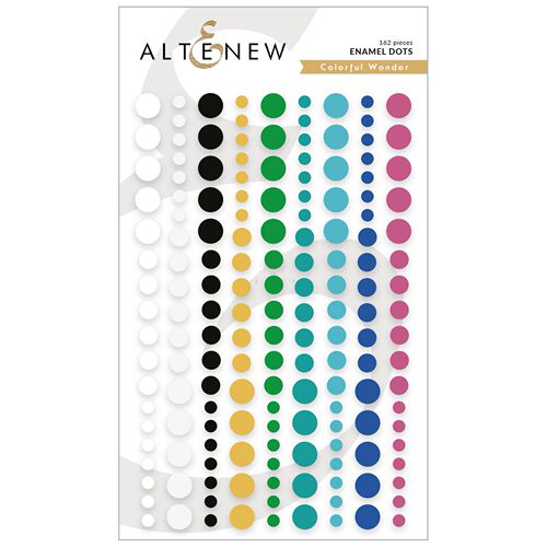 Altenew多彩彩虹色3D珐琅贴立体贴纸Colorful Wonder Enamel Dots