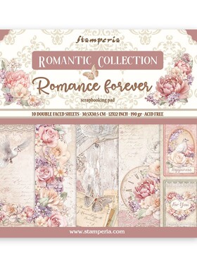 Stamperia永远浪漫婚礼 花朵进口背景纸本模具Romance Forever