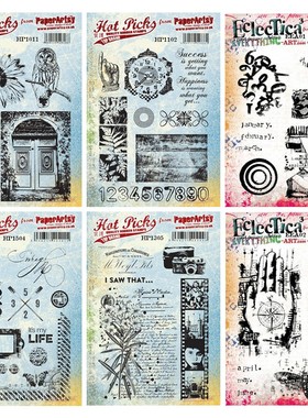 Paper Artsy复古系红色橡胶泡棉印章 英国进口