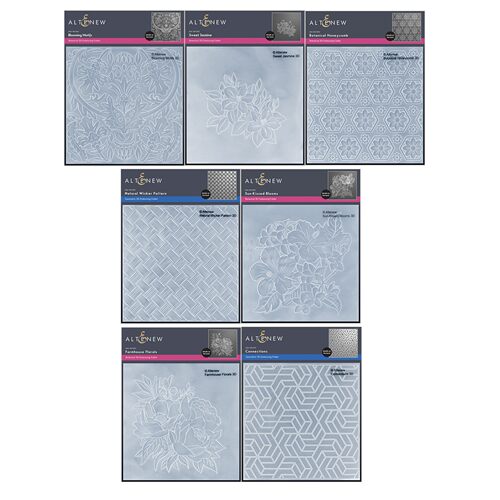 新Altenew塑料压花模板 茉莉花纹理夹立体Embossing Folder21