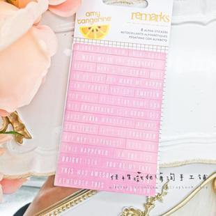 Amy Tangerine词条贴纸 无酸手帐装饰英文词句AC