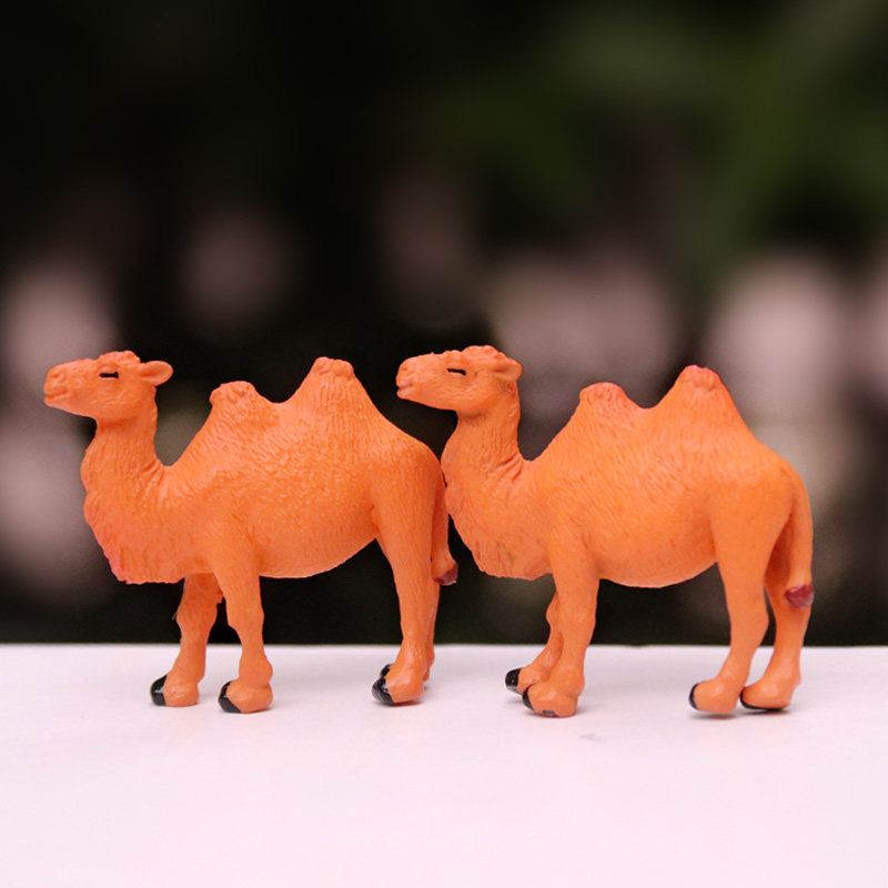 可爱仿真动物野生小骆驼模型公仔玩偶微景观多肉植物花盆造景摆件