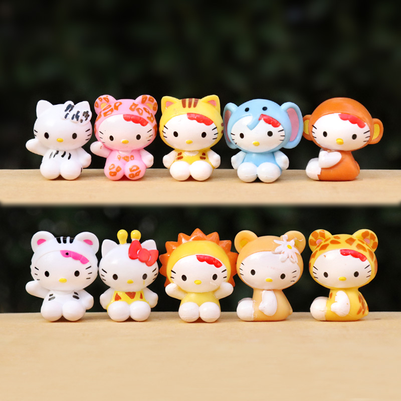 迷你坐姿KT猫盲盒手办模型小摆件