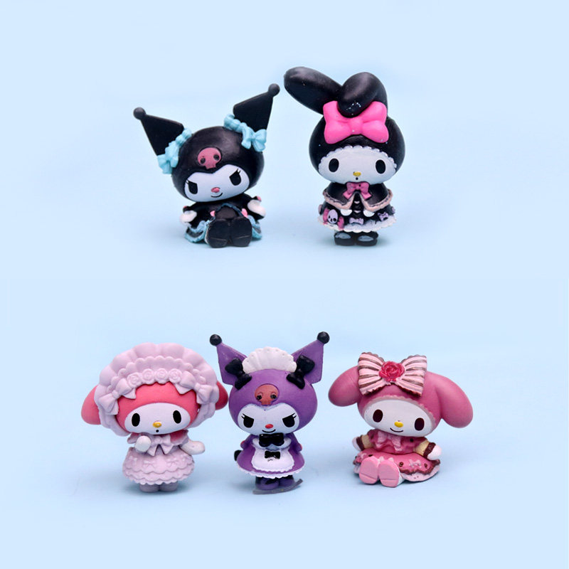 祖国版cos女仆kt猫小玩偶卡通公仔少女心盲盒桌面蛋糕装饰品摆件