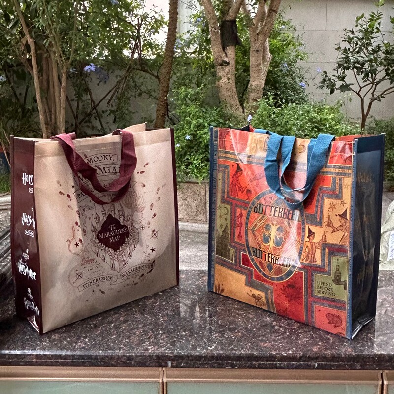 外贸复古卡通精致礼品袋大号防水覆膜无纺布手提袋环保超市购物袋