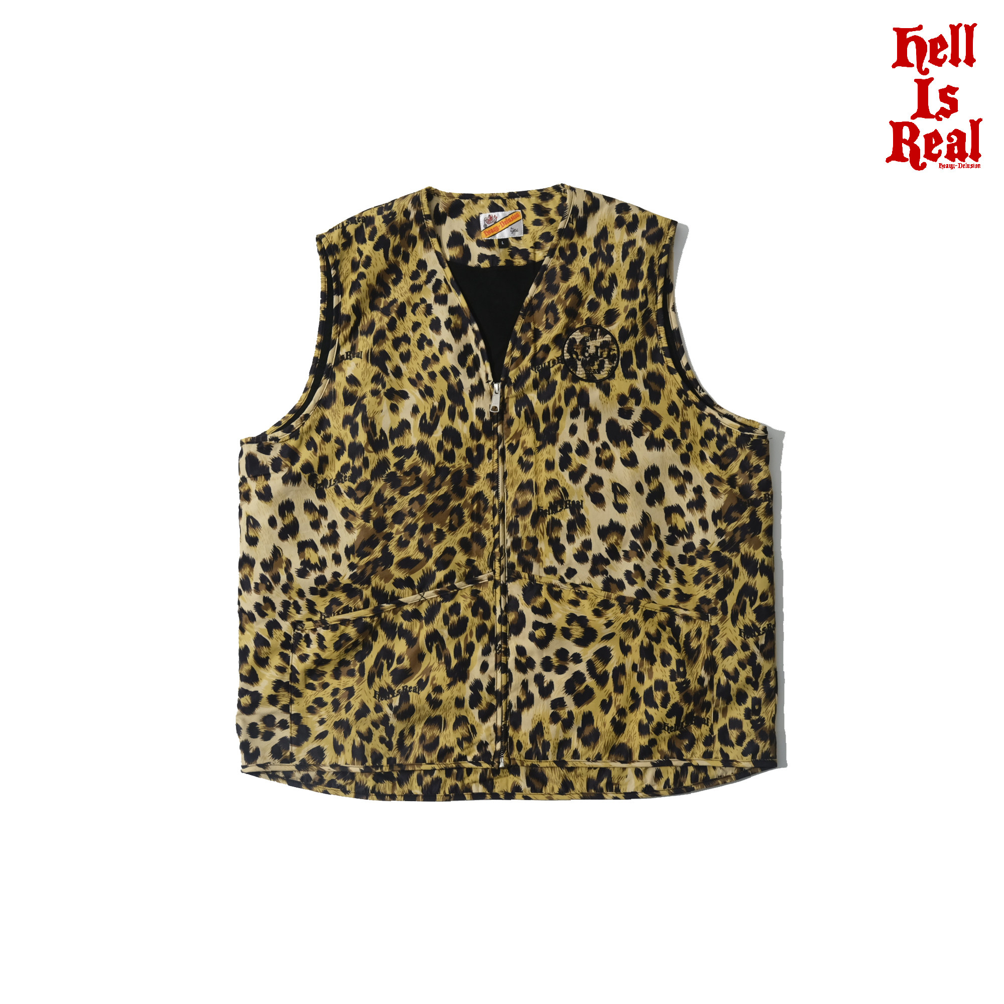 H-D  HELL IS REAL  美式街头 豹纹机车马甲