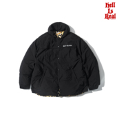 HELL REAL 武骨翻领豹纹羽绒服