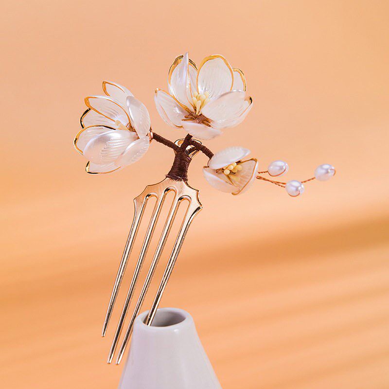 Hanfu Hairpin Headdress Lotus Hairpin Hair Comb Insert Comb