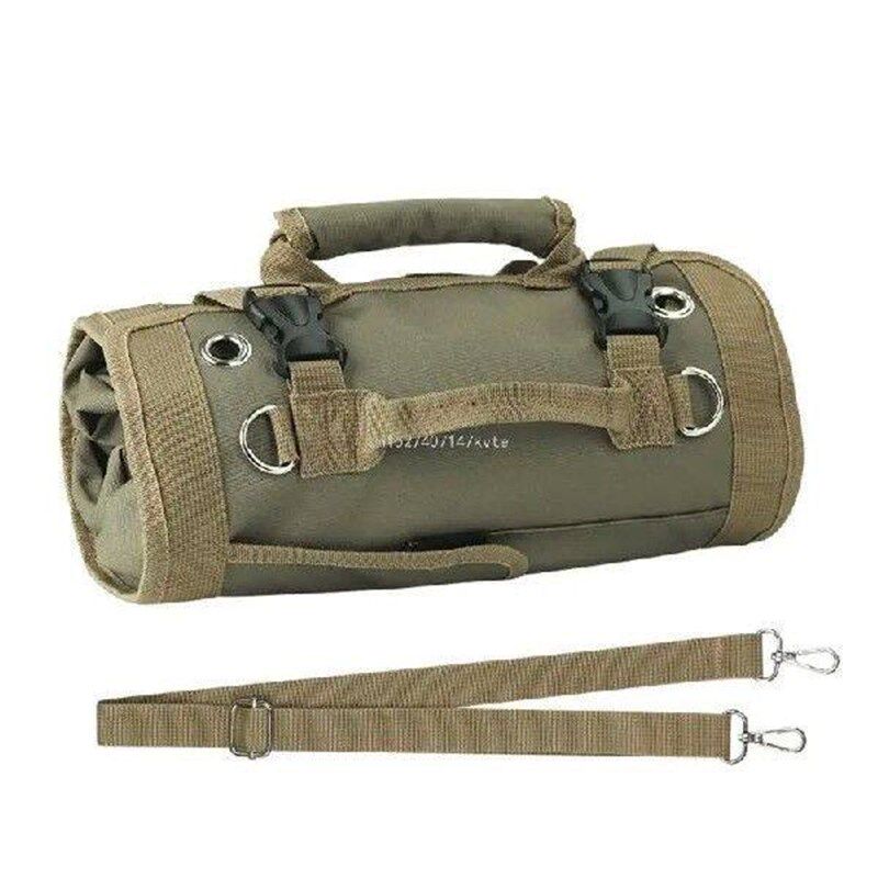 Portable Roll Up Storage Bag Car Tool Storage Bag with 5