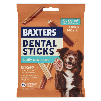 澳洲代购直邮 Baxters Dental Sticks 小中犬狗狗磨牙棒 7根 140g
