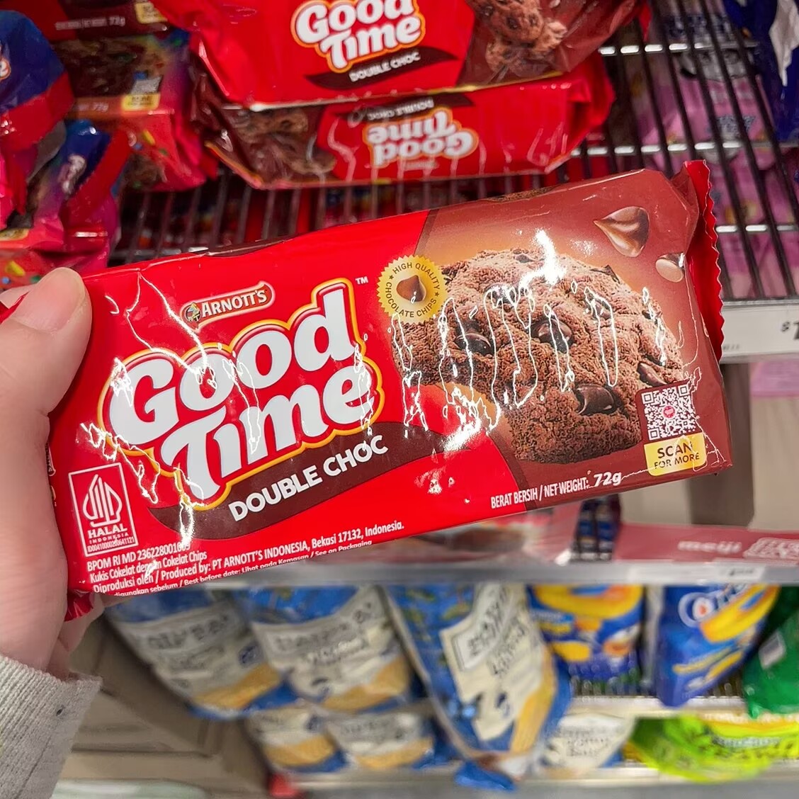 澳洲代购直邮 ARNOTTS GOOD TIME 大巧克力豆曲奇饼干 72g