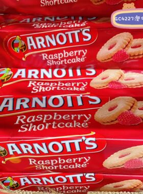 澳洲代购 Arnotts雅乐思 休闲美味网红覆盆子夹心黄油饼干 250g
