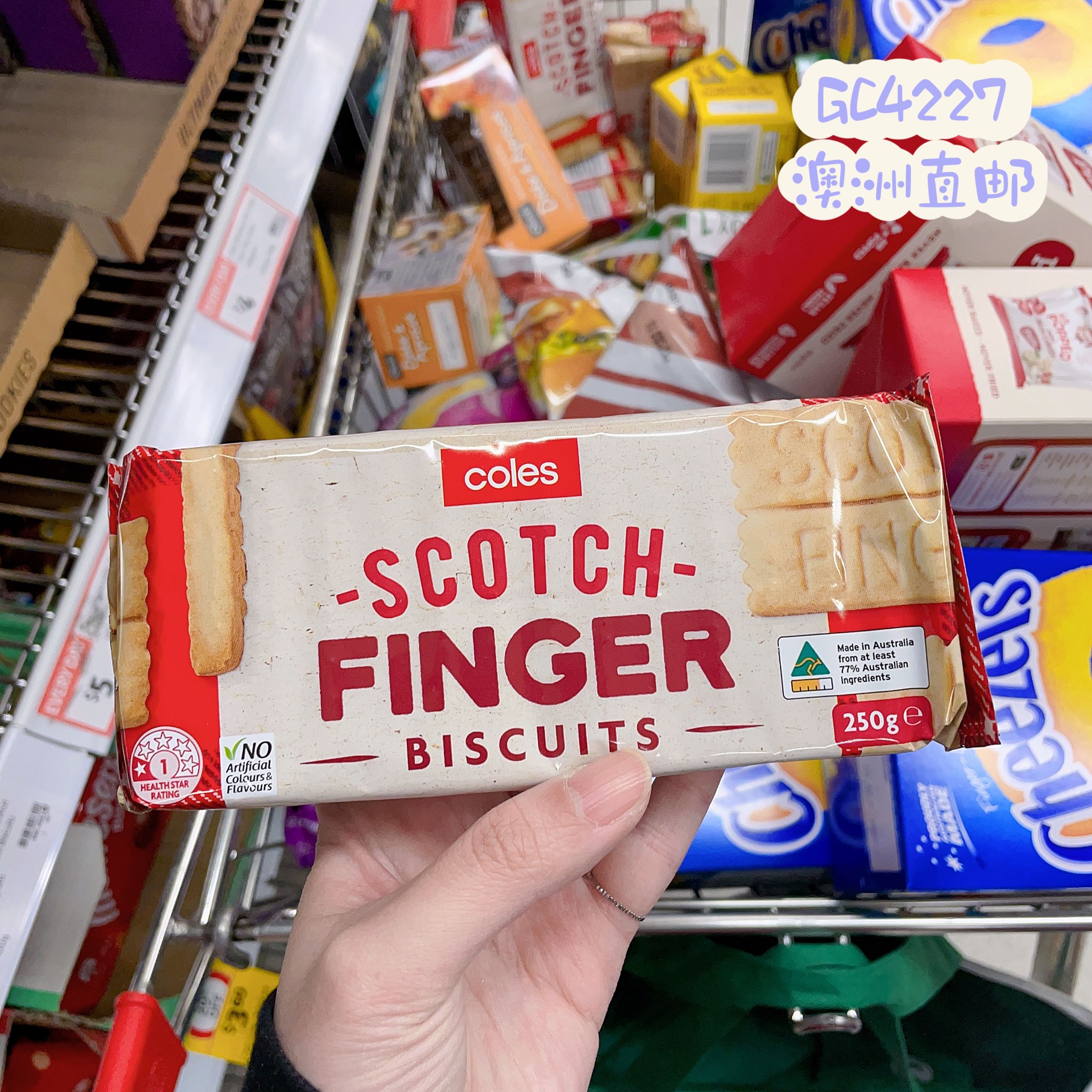 Gc4227澳洲代购直邮Coles自营Scotch Fingers苏格兰手指饼干 250g