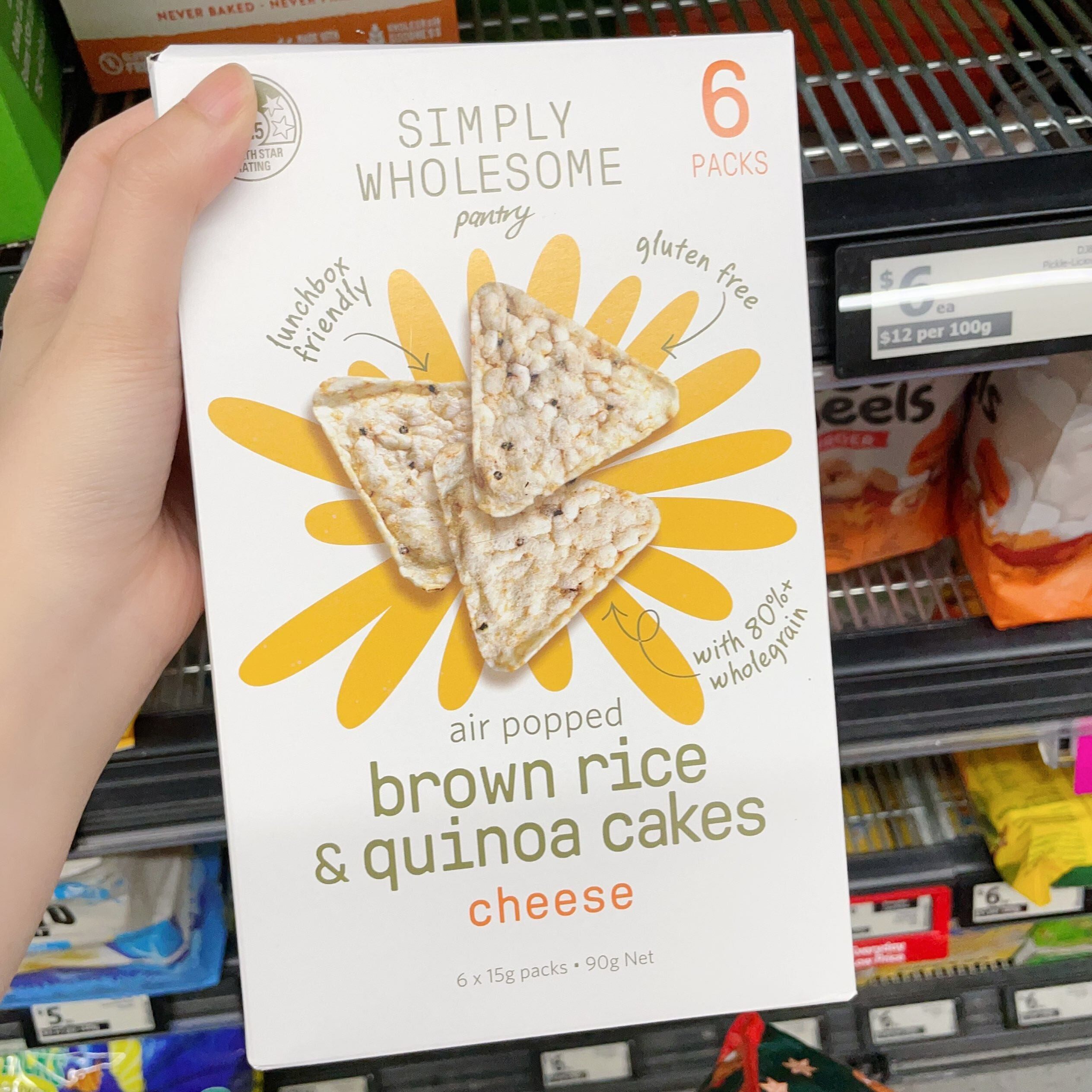 澳洲代购直邮 simply 健康全麦无麸质空气糙米藜麦米饼 15g x 6袋