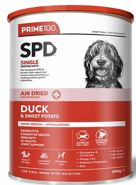 澳洲代购直邮PRIME100 Spd Duck And Sweet Potato 冻干狗粮 600g