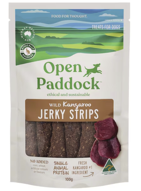 澳洲代购直邮 Open Paddock 86%散养野生袋鼠条 牛肉条 狗粮 200g