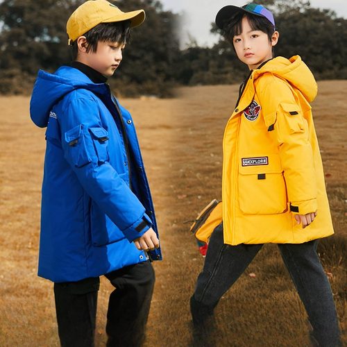 新款男童羽绒服中长款韩版中大童