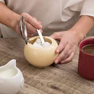 日本进口zerojapan美浓烧无铅陶瓷盐糖调料盒瓶罐子带勺厨房家用