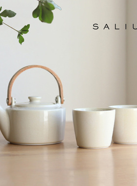日本saliu深山窑职人手工陶瓷迷你喝泡茶壶提梁漏可爱茶具lolo祥