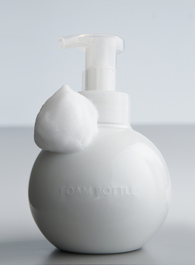 日本进口LOLO陶瓷白色洗手液瓶泡沫替换瓶子saliu卫生间浴室储物