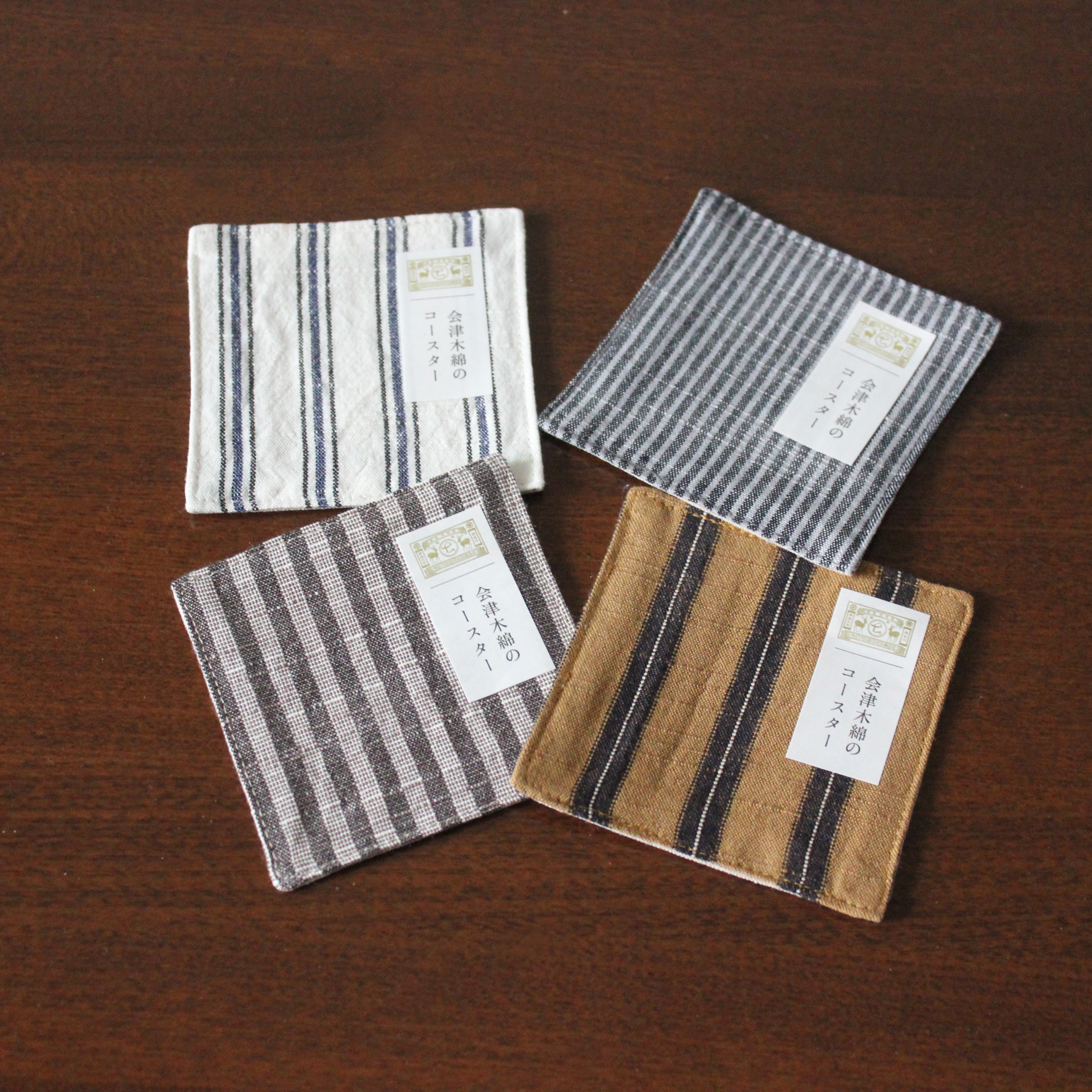 日本会津木棉帆布隔热吸水茶杯垫