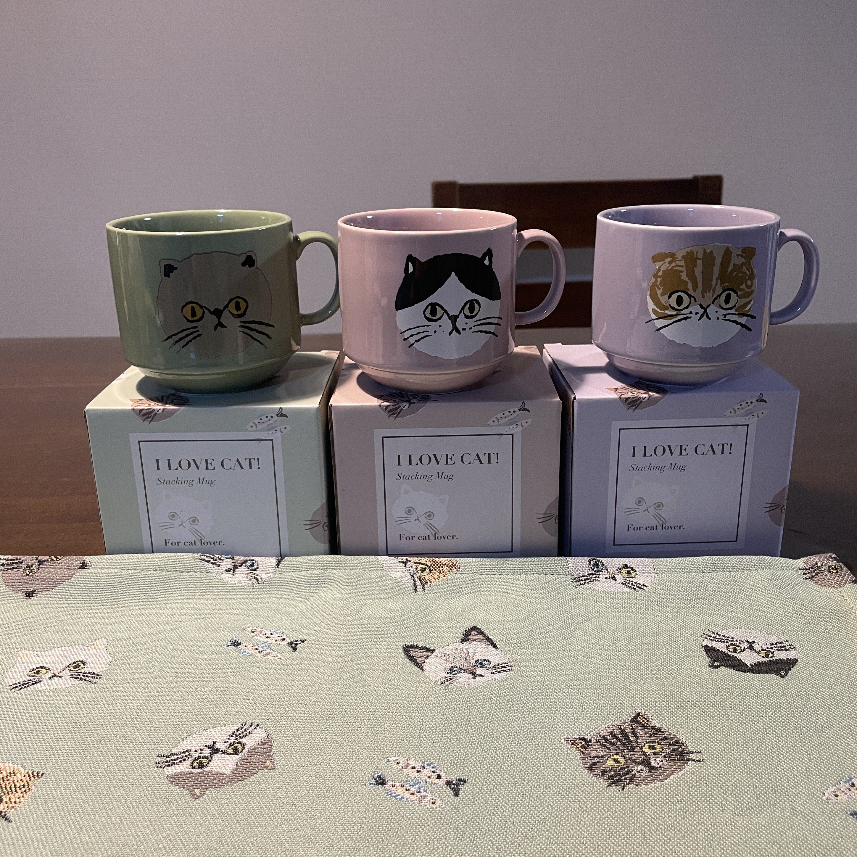 日本bisque釉下彩陶瓷猫咪可爱马克杯喝水杯子咖啡杯牛奶儿童成人