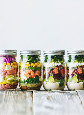 梅森杯美国进口Ball Mason Jar梅森罐梅森瓶玻璃密封罐隔夜燕麦杯