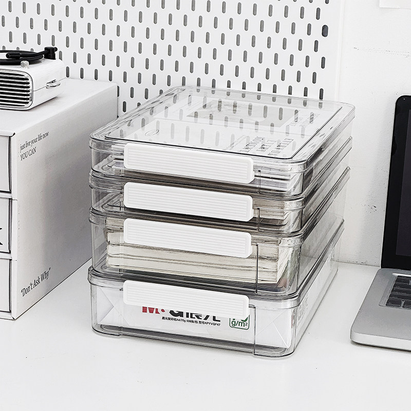 收纳盒小型文件夹桌面整理分类多层置物架长方形文具试卷透明高档,收纳整理,证件收纳盒,淘宝优惠券,粉丝福利购,淘宝优惠卷