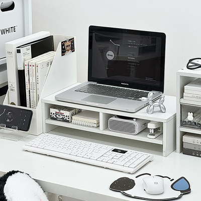 置物架办公桌增高架双层台式电脑桌面承重收纳笔记本置物架隔板