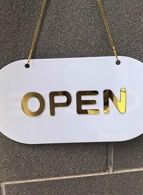 ins定制亚克力店铺奶茶甜品咖啡服装店装饰挂牌 Open Closed Sign