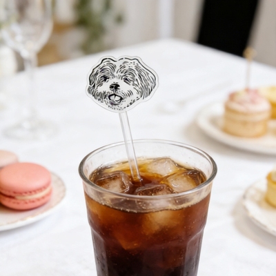 定制可爱宠物狗猫搅拌棒生日派对饮料搅拌器 Drink stirrers