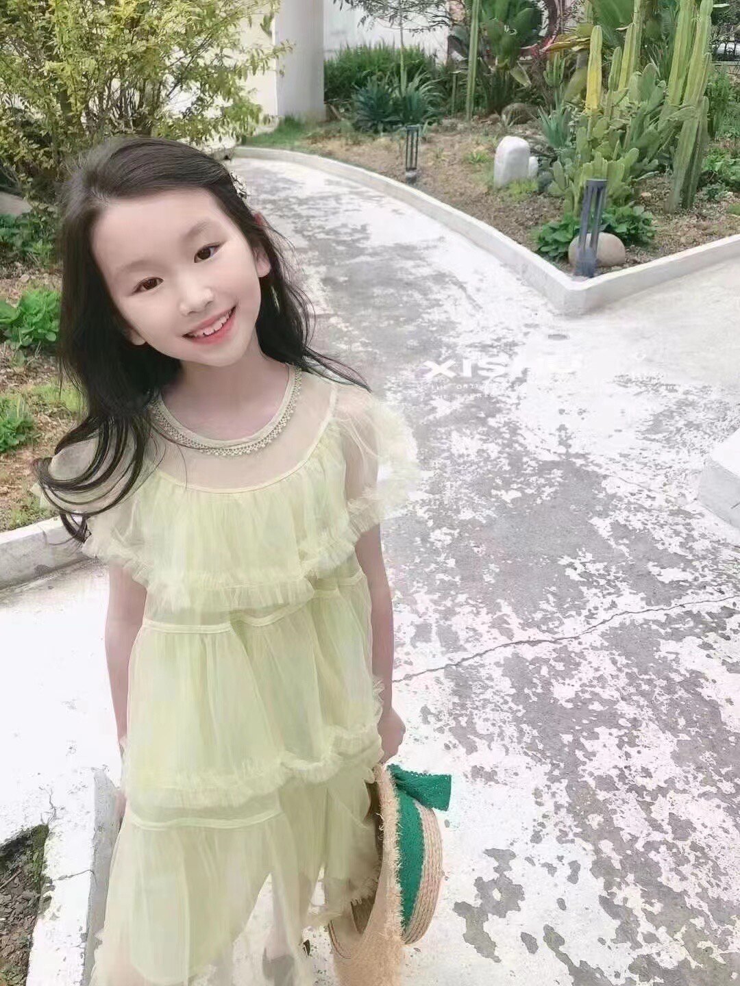 秒杀波拉韩国童装女童女孩夏装2022女生夏装亲子蕾丝公主连衣裙