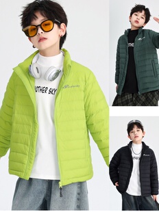 2025冬款羽绒服儿童轻薄款冬季立领防寒服男款校服内胆大童装外套