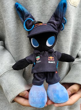 仅衣服MOOS毛绒玩偶公仔F1赛车服跑车机车队服套装默修18cm娃衣