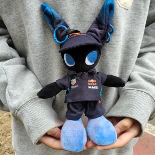 仅衣服MOOS毛绒玩偶公仔F1赛车服跑车机车队服套装默修18cm娃衣