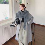 2C077-2560新款主推款70毛双面呢大衣配围脖P365K548，女装毛呢外套，2C077