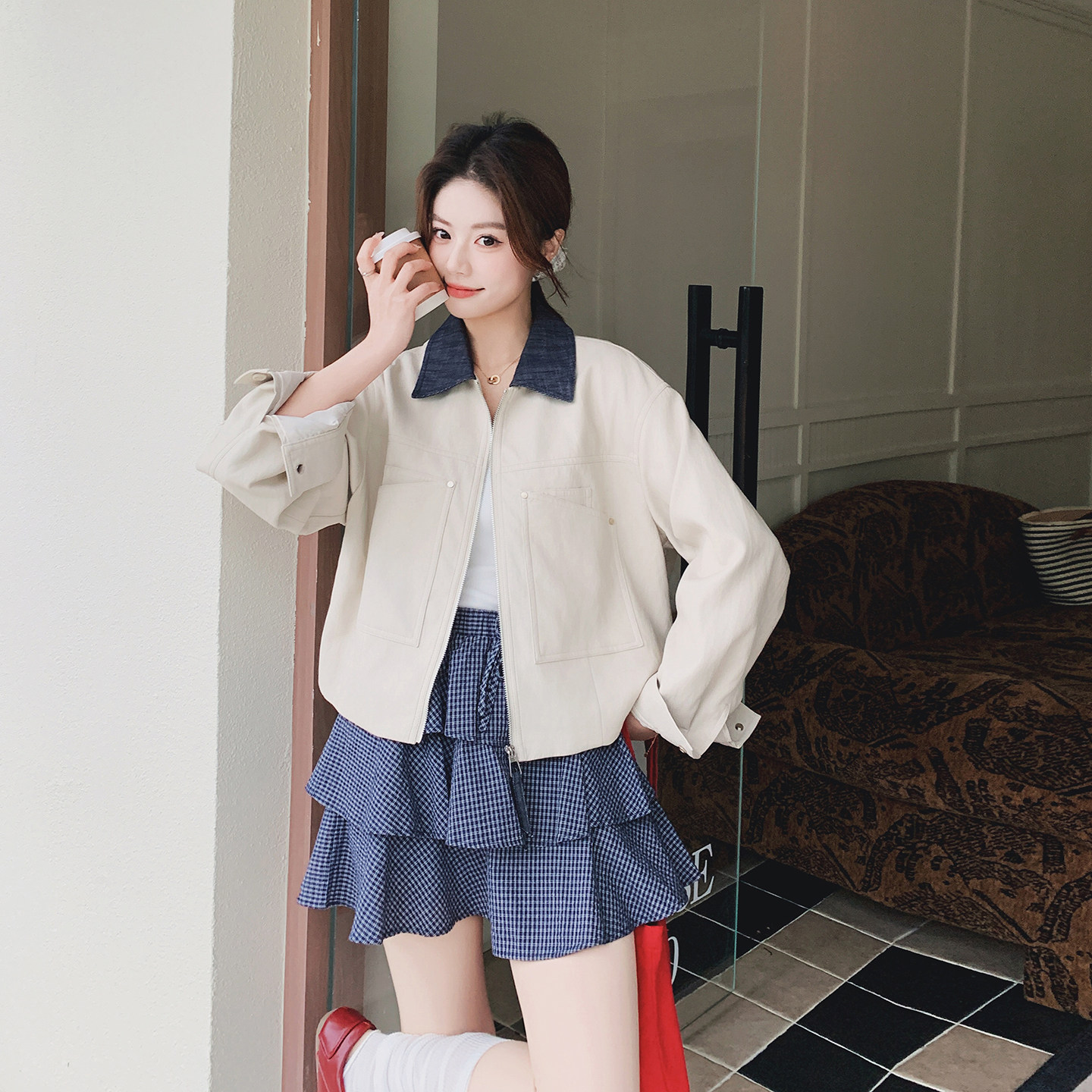 2C077-5853春季新款主推款短款外套P145K238,女装短外套,2C077