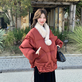 2C077-3117新款主推款90绒羽绒服配真毛P325K488，女装羽绒服，2C077