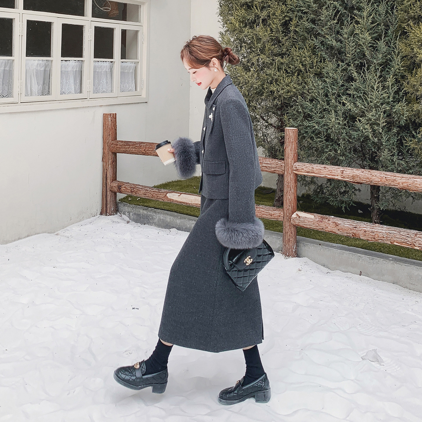 2C077-3063新款主推款90绒羽绒服套装P295K438，女装羽绒服，2C077