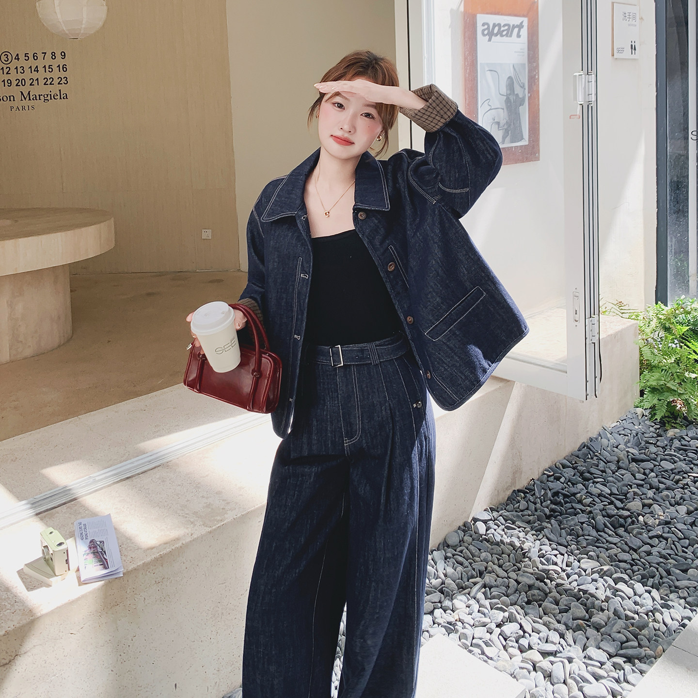 2C077-2940秋款现货主推款两件套套装P205K308,女装套装/套裙,2C077