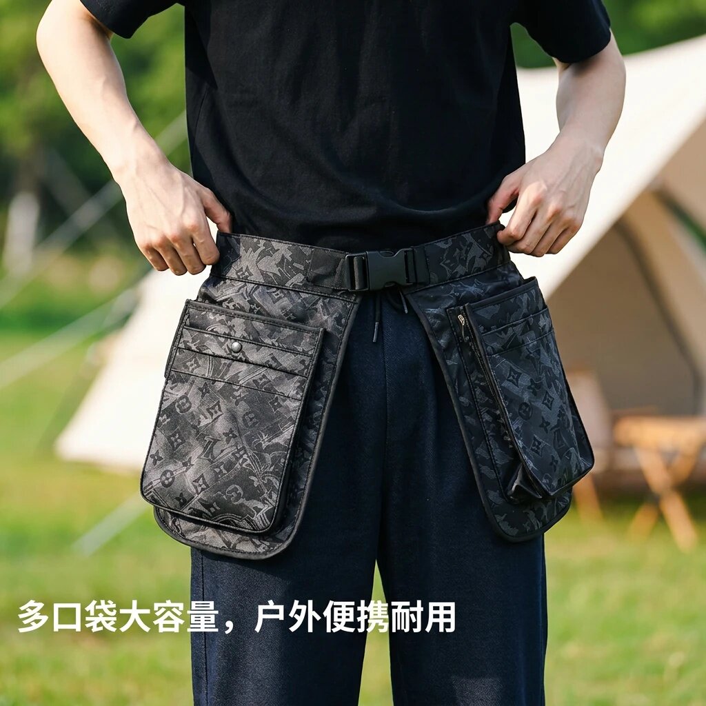 多功能大容量轻便户外多口袋腰包