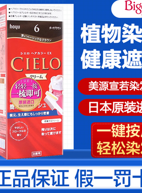 美源宣若CIELO染发霜日本原装进口剂植物遮白发染发膏自己在家染
