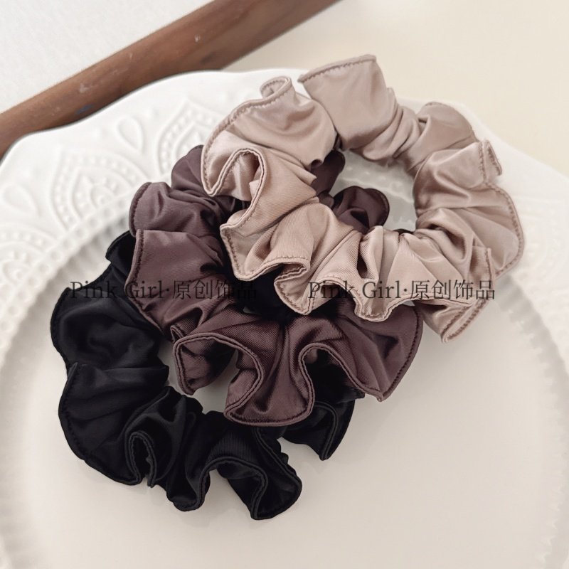 新款高弹力发圈发绳扎头发简约百搭实用皮筋发饰纯手工