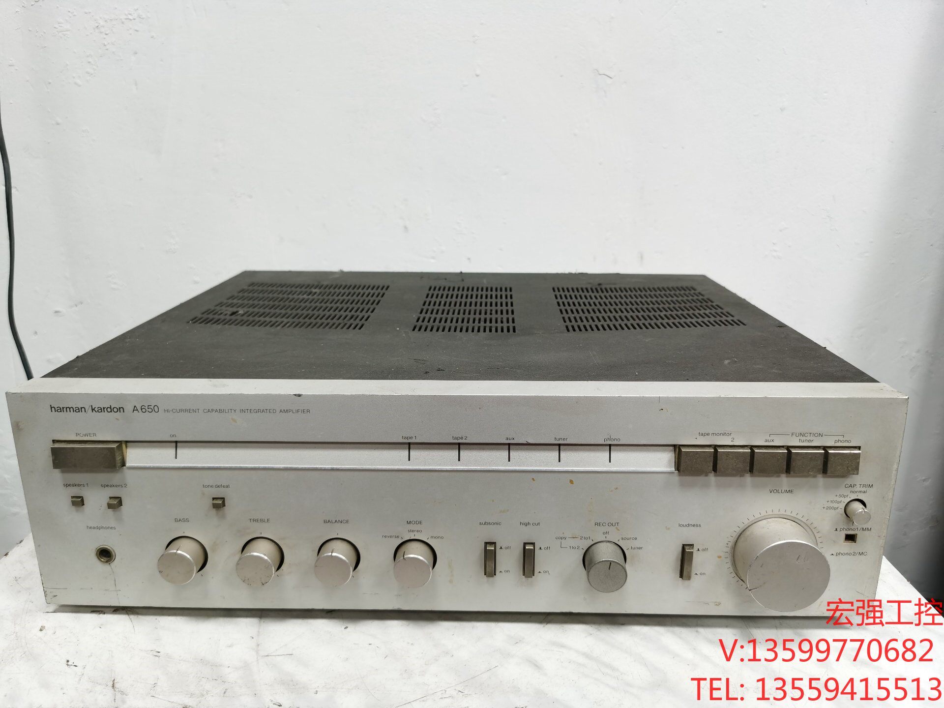 (宏强工控)美国哈曼卡顿a650纯功放机,四个大三肯管,推力强劲