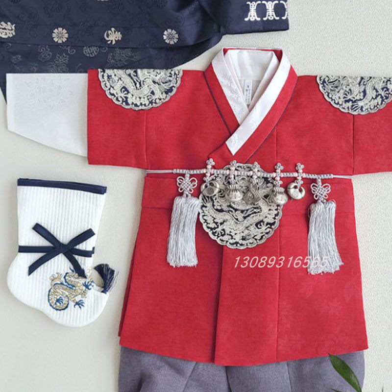 定做儿童男孩子韩服 传统民族服装 传统韩服 朝鲜族少数民族服装