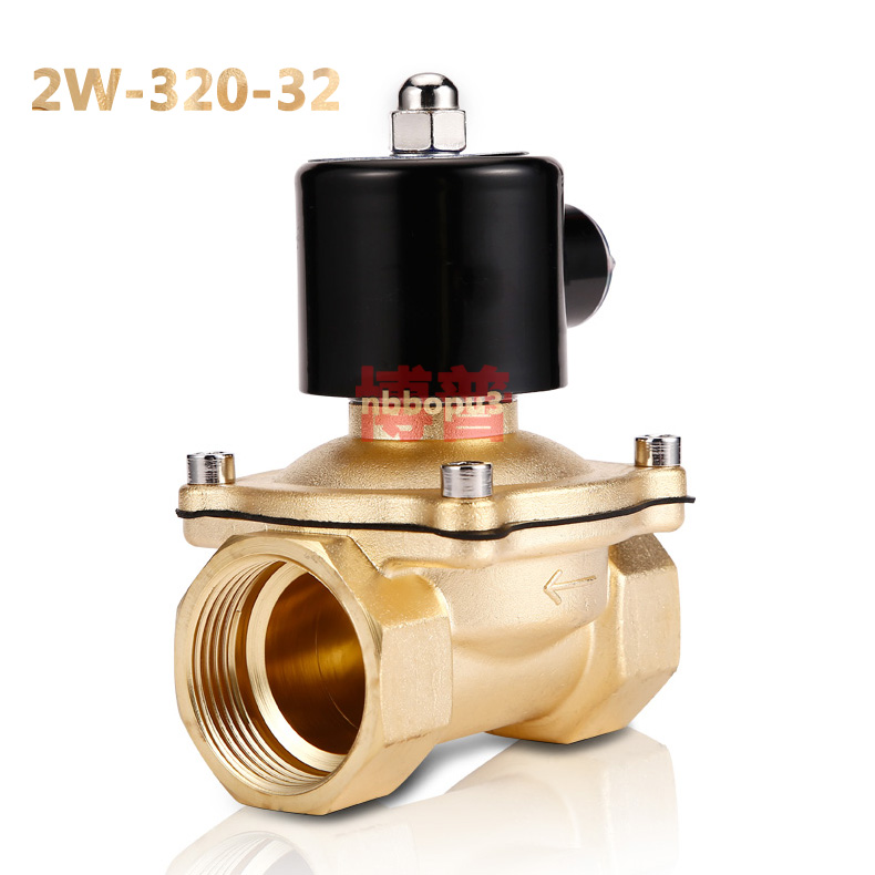 博普品牌1寸dn32纯铜电磁阀门